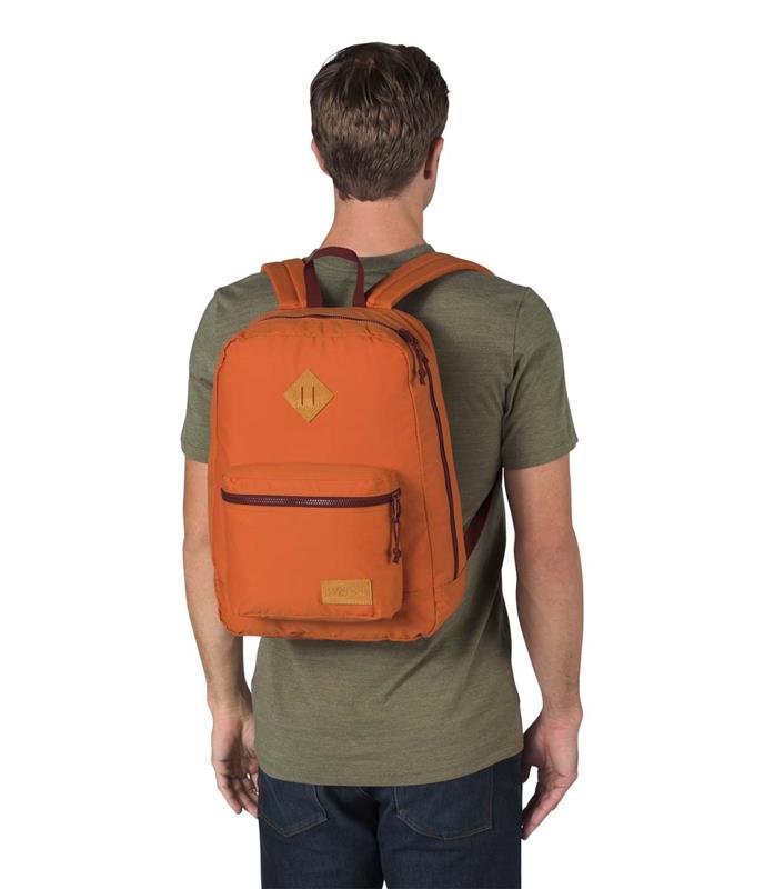 JanSport Super Lite Backpack – Umber & Red Rust