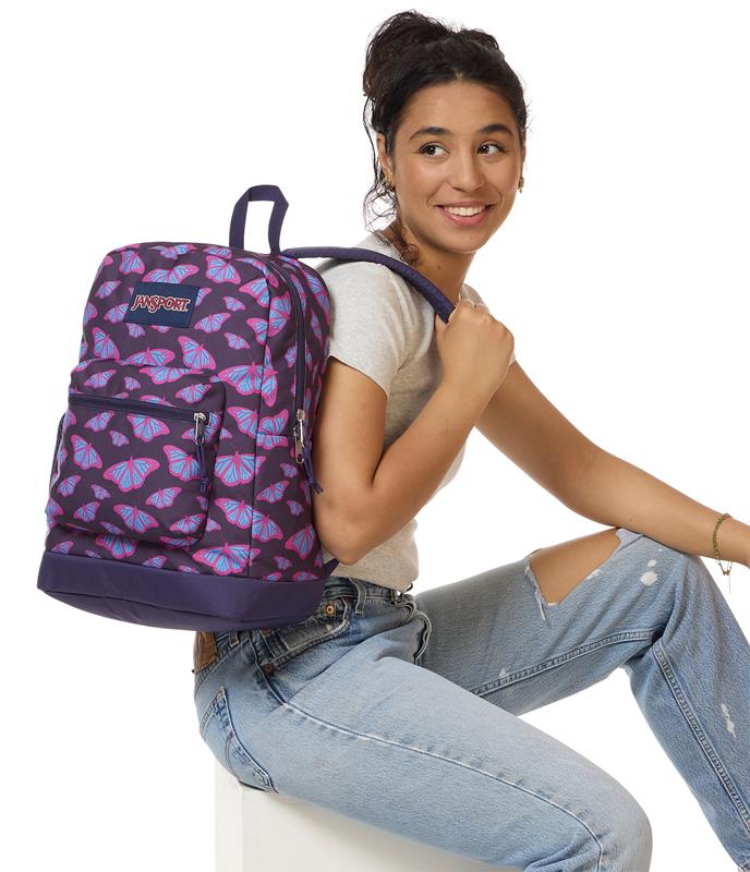 Sac à dos Jansport Cross Town Plus - Papillons violets