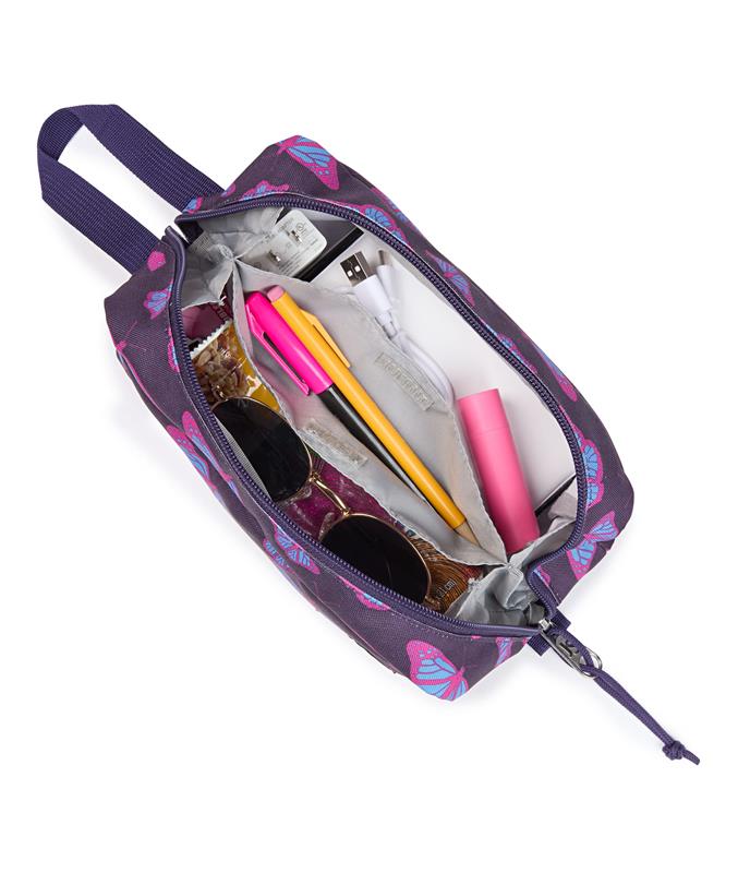 Étui à crayon Jansport Perfect Pouch - Papillons violets