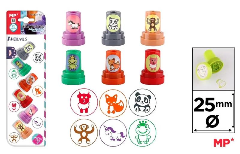 Ensemble de 6 estampes pré-encrées - Animaux