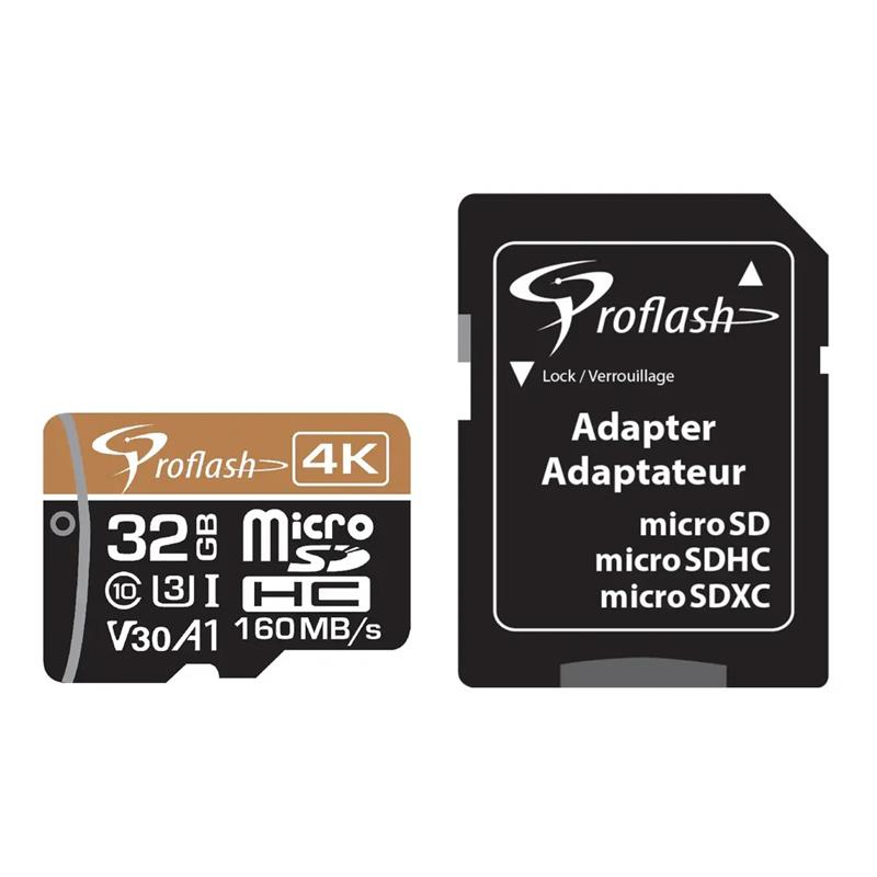 Carte micro SD-HC Proflash 4K - 32Gb
