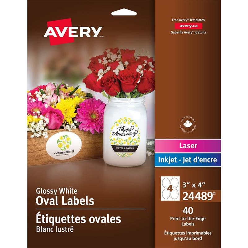 Image Étiquettes ovale glacées imprimables