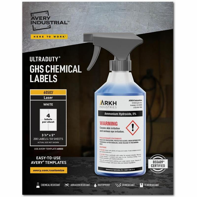 Image Étiquettes SGH pour produits chimiques UltraDuty™