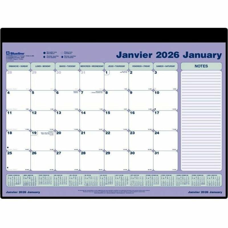Image Calendrier sous-main mensuel (2027)
