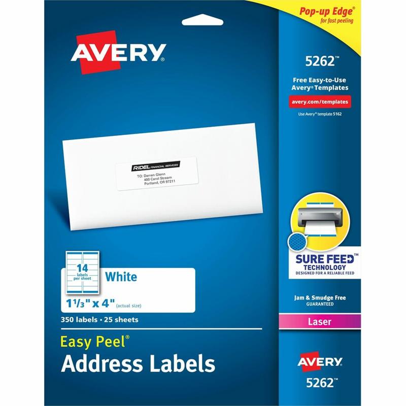 Image Étiquettes rectangulaires blanches Easy Peel®