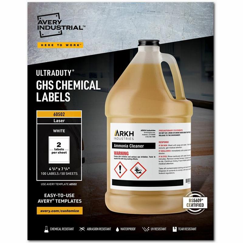 Image Étiquettes SGH pour produits chimiques UltraDuty™